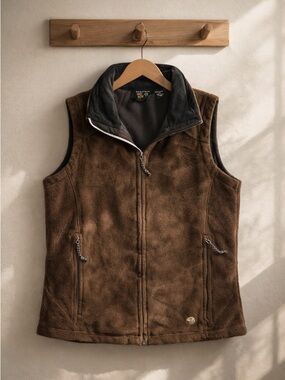 Mountain Hardwear Windstopper Fleece
Vest Brown Full Zip Hiking Women M